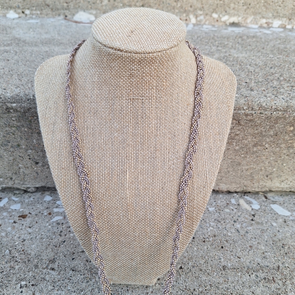Chico's Elegant Tan Tassel Necklace - Picture 2 of 5
